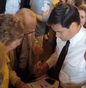 Public Enemy Number One: A senior citizen seeks Marco Rubio's autograph