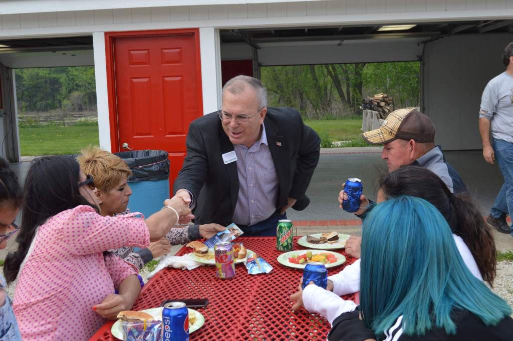 Meeting voters at the IBEW picnic