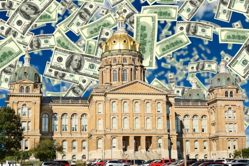 Iowa Republicans have worked to pass a number of tax cuts aimed at reducing corporate and individual income taxes. A projection of those cuts has Iowa's taxes not bringing in enough money to cover current expenses.