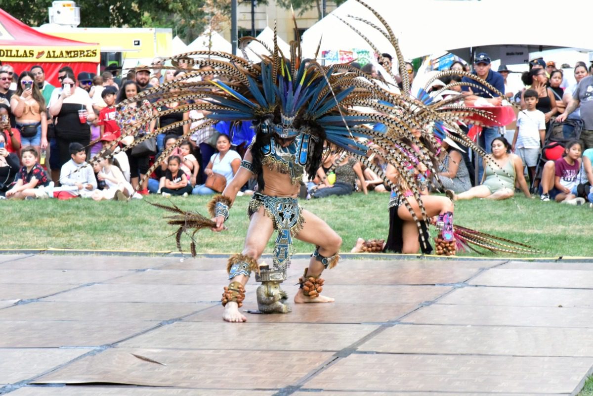 Hinterland festival attendees watching a performance.