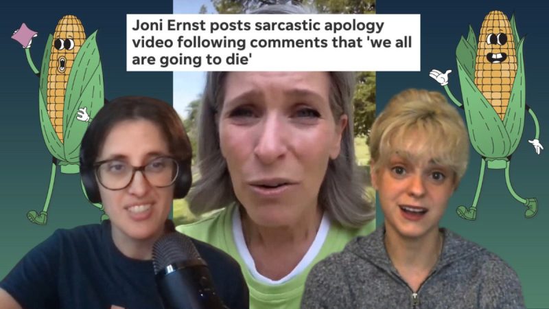 Cornhole Champions graphic, India May, Sen. Joni Ernst